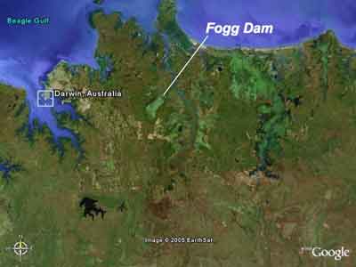 Fogg Dam map Fogg Dam map